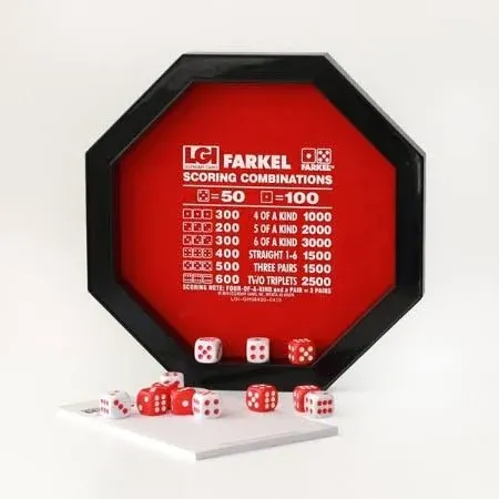 Farkel Game Set with Rolling Tray