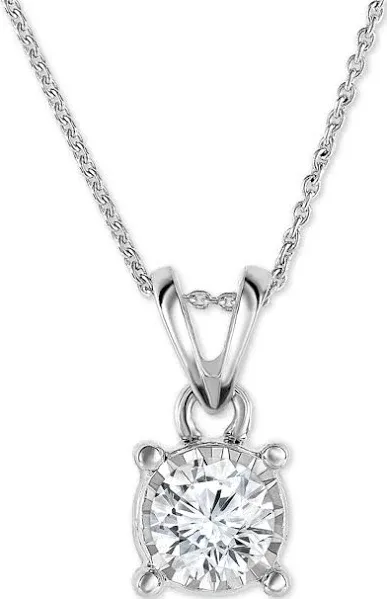 TruMiracle - Diamond 18" Pendant Necklace, 1/2 ct. t.w., 14k White, Yellow, or Rose Gold