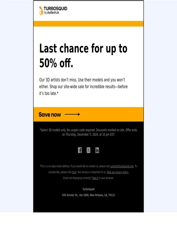 TurboSquid - Sale ends T O N I G H T