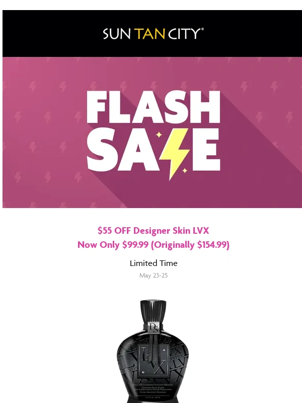Sun Tan City - Flash Sale! LVX bronzer is Now $55 OFF! ?