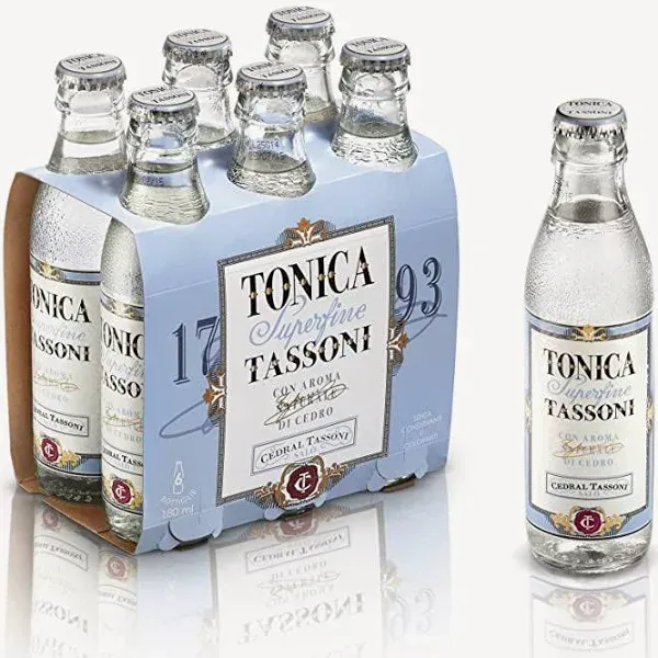 Tassoni Natural Citron Tonica 4 x 6 fl oz 180 ml