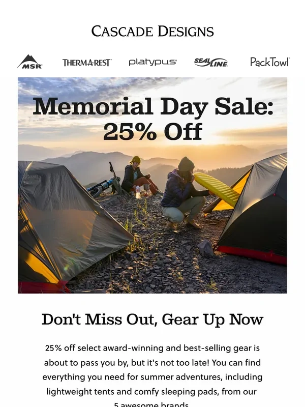 MSR - Don't Miss 25% Off!
