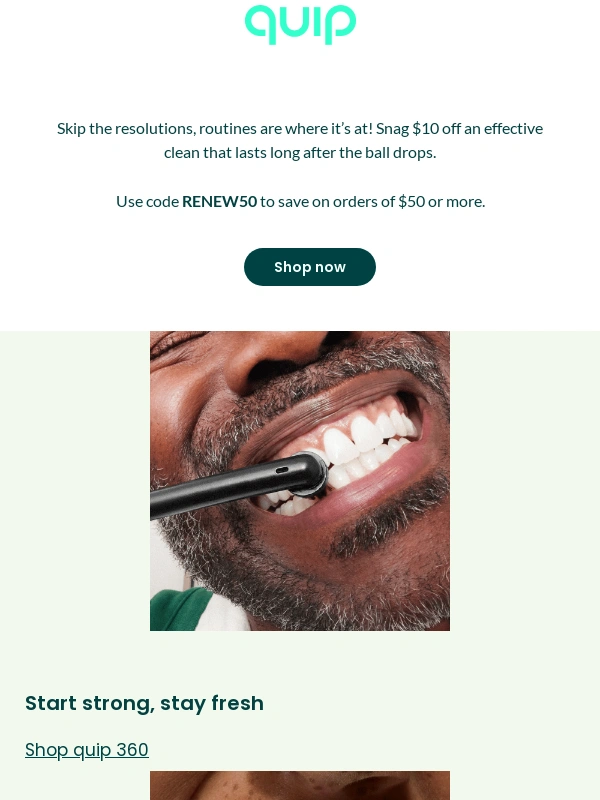 QUIP - $10 off $50+ ???