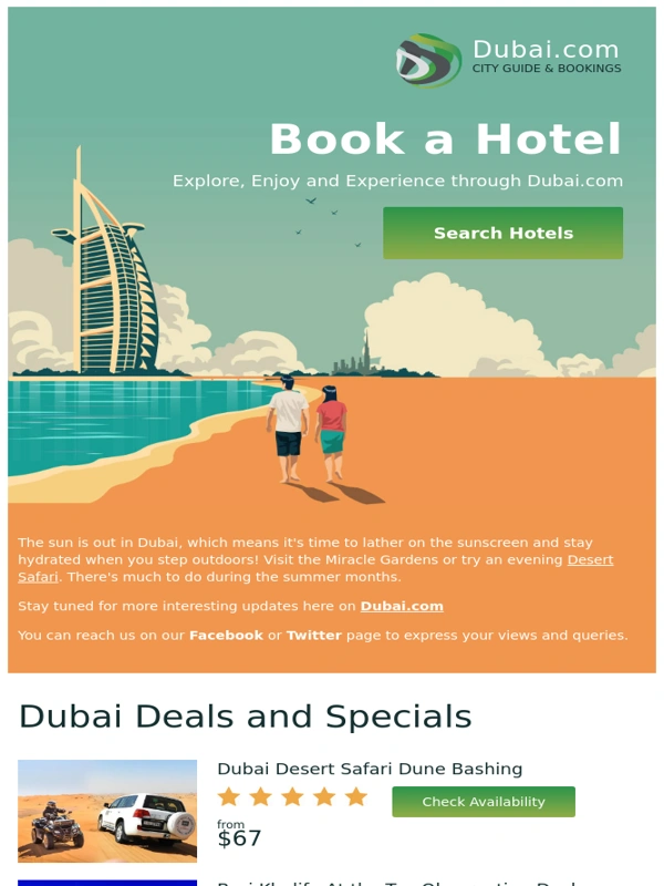 Dubai - Dubai in June - Sun Expeditions