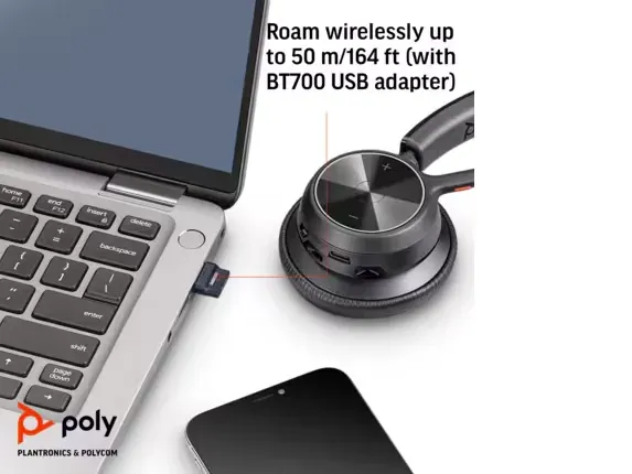 Poly Voyager 4310 Microsoft Teams Certified USB-C Headset with charge stand