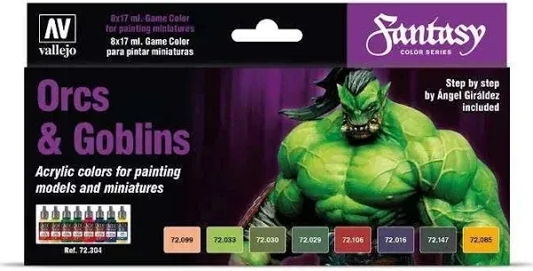 Vallejo Game Color Orcs & Goblins Paint Set