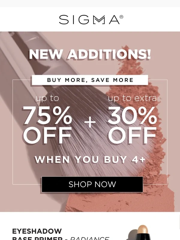 Sigma - New Deals Just Dropped ? Up to 75% Off + Extra 30%
