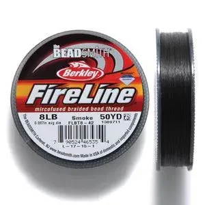 FireLine Braided Bead Thread 8 lb Smoke