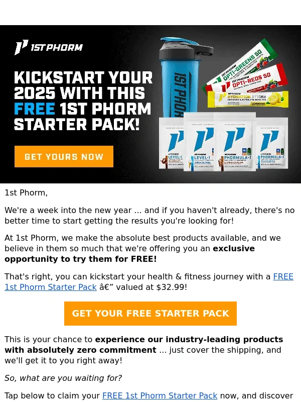 1st Phorm - ? Here's Your 2025 Starter Pack On Us
