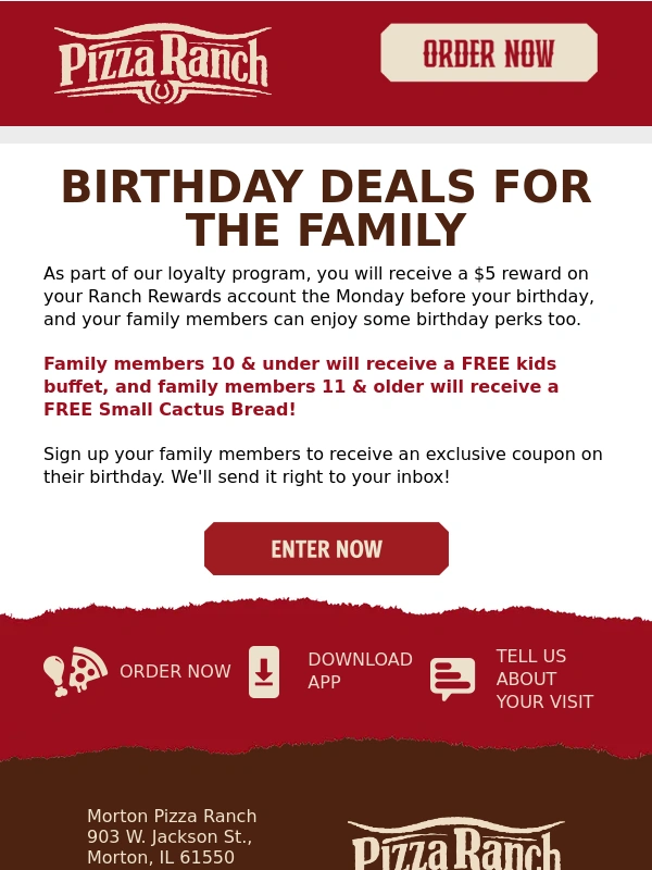 Pizza Ranch - Don't miss out!