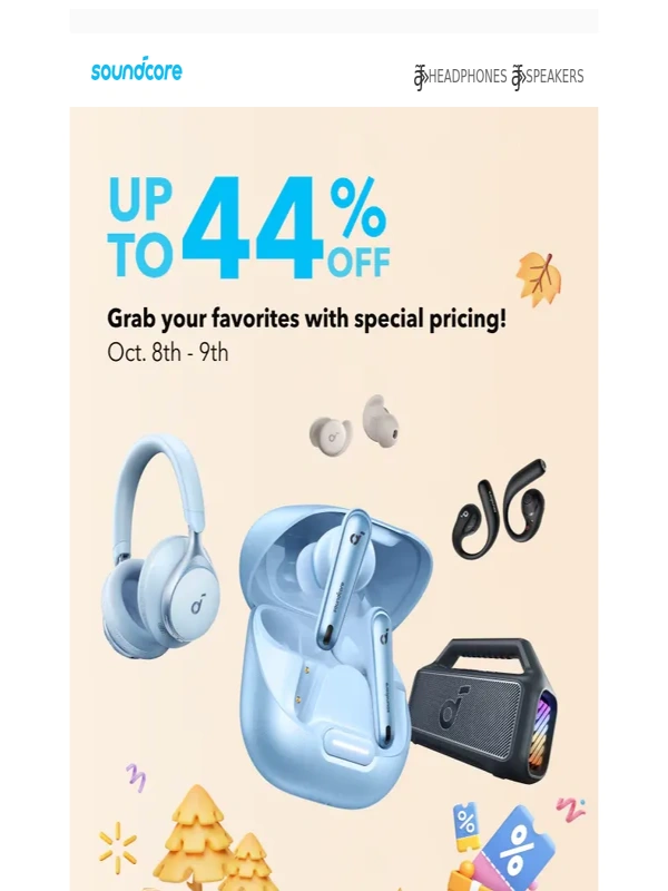 Soundcore - ? Fall Deals: Up to 44% Off ?