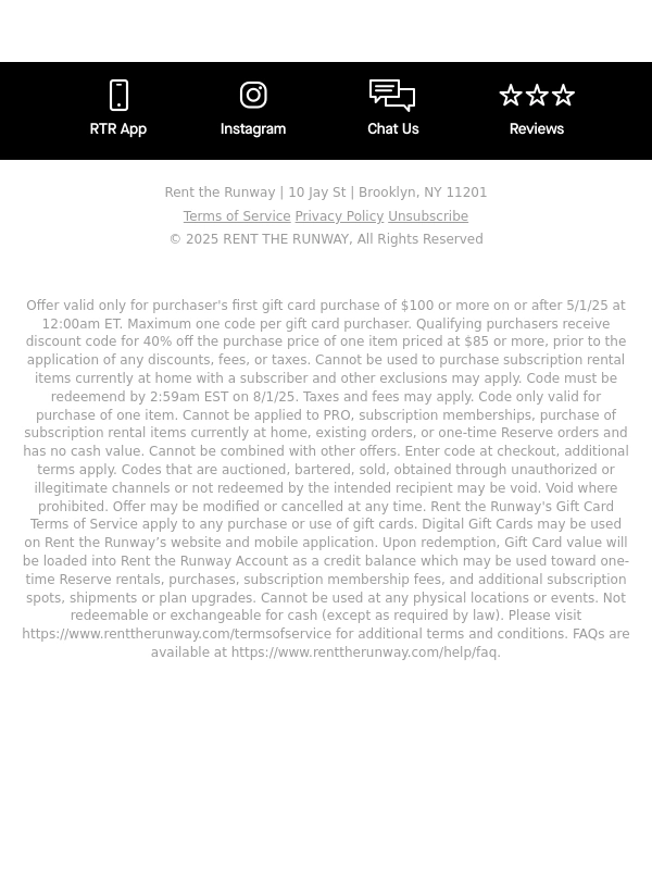 Rent The Runway - 40% Off Just for Gifting? Yes,Please