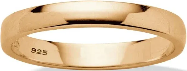 PalmBeach Jewelry Gold-Plated Sterling Silver Wedding Band
