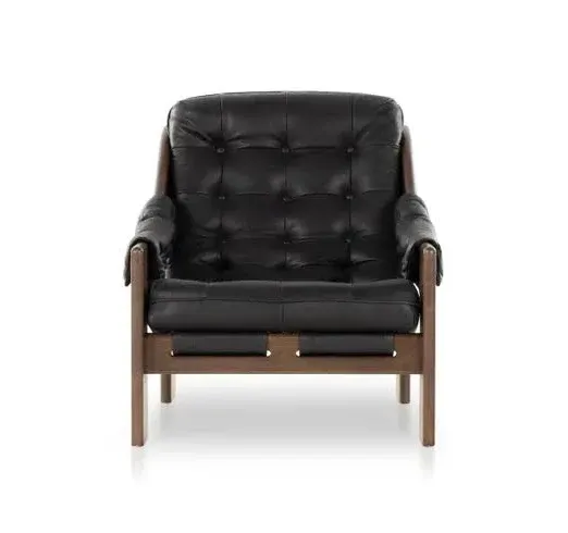 Four Hands Halston Chair with Ottoman