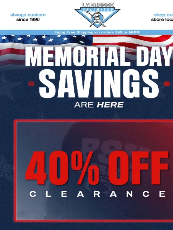 Lacrosse Unlimited - Memorial Day Weekend Savings is Here?⚪?