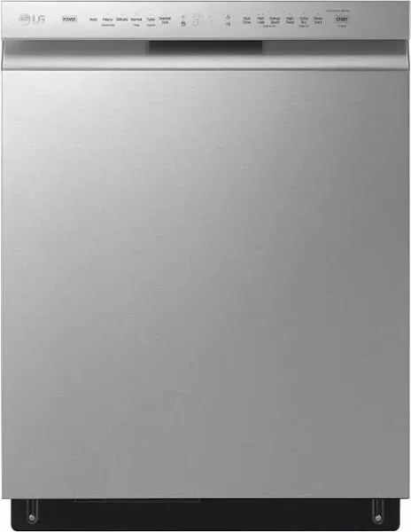 LG 24" PrintProof Stainless Steel Front Control Built In Dishwasher