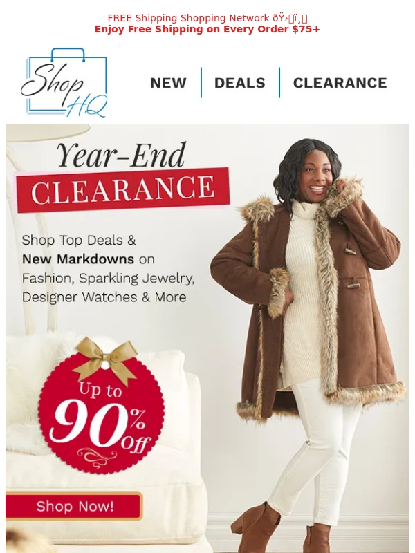 ShopHQ - Year-End Clearance Up to 90% Off! ?️