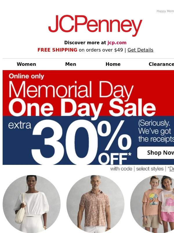JCPenney - ★ Extra 30% Off today online only ★