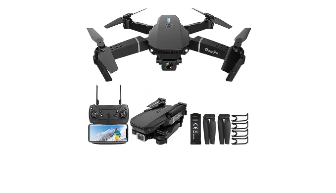 Mini Drone with Camera for Adults – Christmas Toy Gift for Teenage Boy Girl Beginner Age 14 Years Old – RC Quadcopter Multirotors | Foldable UAV | WiFi HD FPV Live Video | One Key Take Off/Land | Altitude Hold | Headless Mode | 360° Flip | Carrying Case (