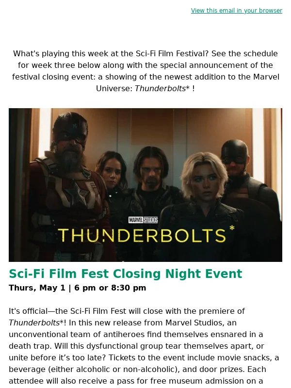 OMSI - Sci-Fi Film Festival Week 3