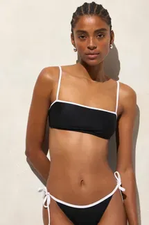 J.Crew Contrast Straight-Neck Bikini Top