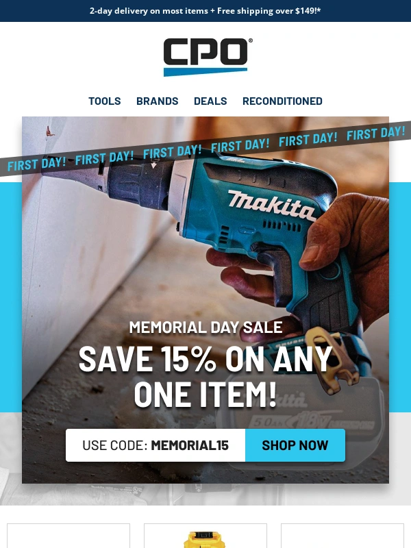 CPO Outlets - BONUS 15% OFF One Item! Memorial Day Sale Is Live