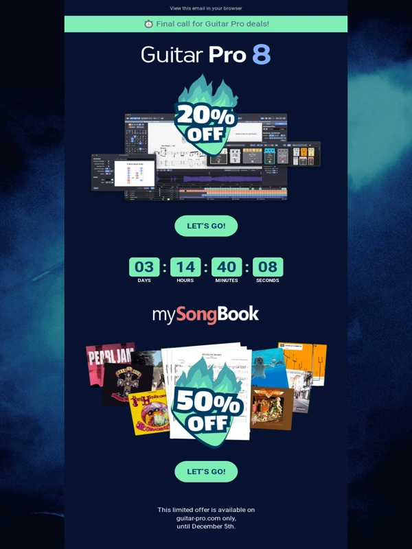 Guitar Pro - ⏱? Last chance to save 20% on Guitar Pro