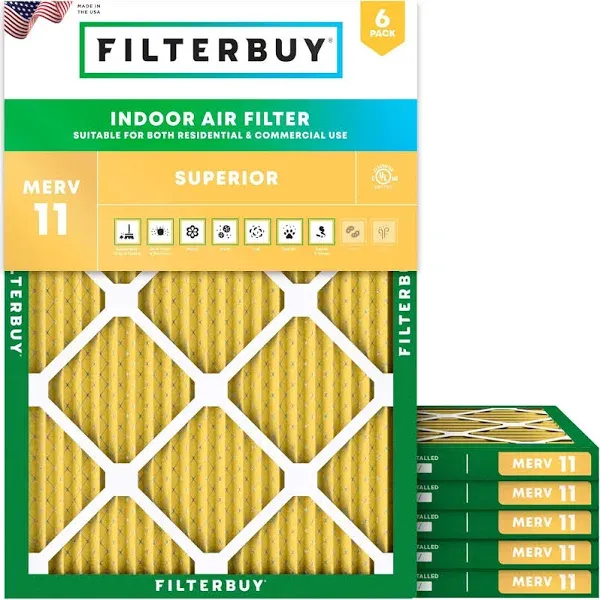 Filterbuy Air Filter Merv 11 Allergen Defense