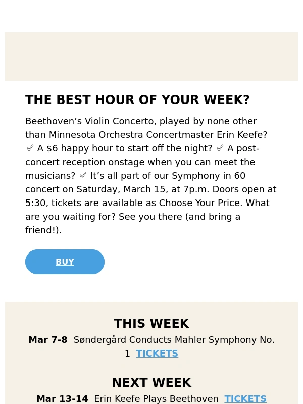 Minnesota Orchestra - The best hour of your week?