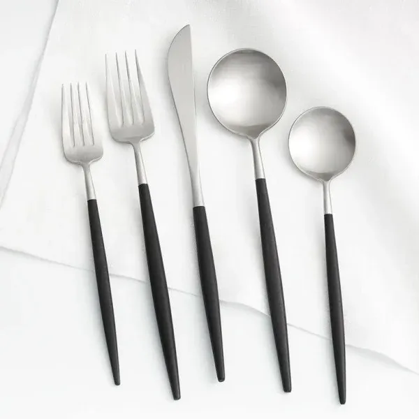 Crate & Barrel Aero White 20-Piece Flatware Set