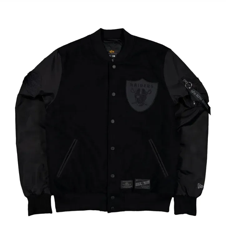 Alpha Industries MA-1 Wool Varsity Jacket Black