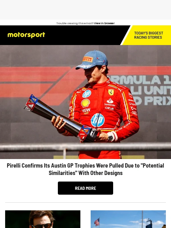 Motorsport - ?️ F1 Austin Plays the Ol' Trophy Switcheroo