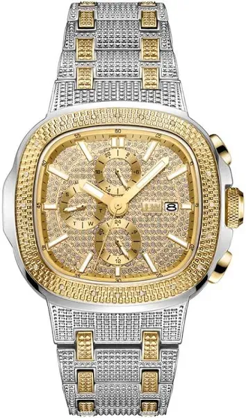 JBW Men's Heist Quartz Diamond Accented Stainless Steel Watch