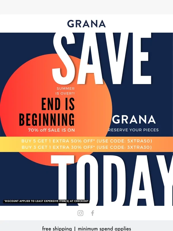 Grana - Extra SALE deal is ON!