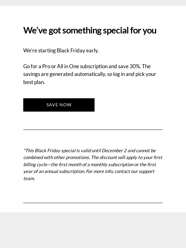Capture One - Black Friday is early. Save 30%