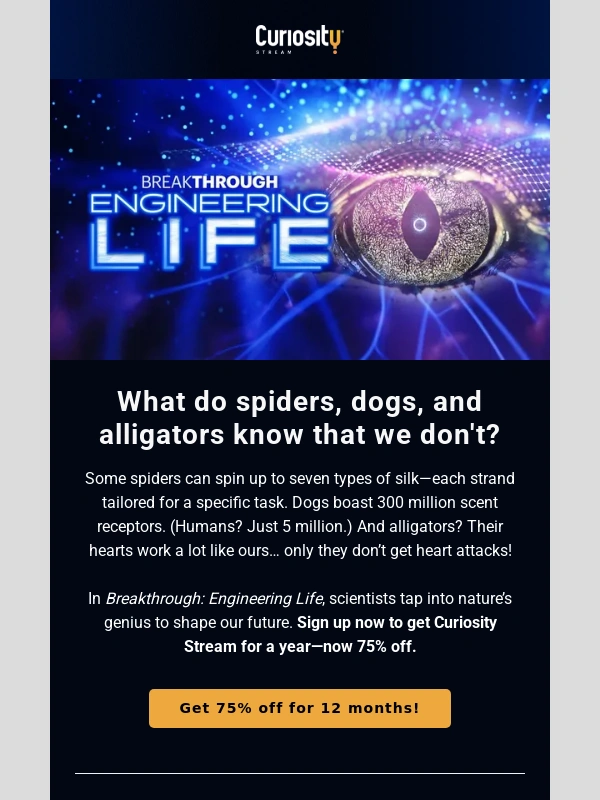 CuriosityStream - ?️?? Nature's bluprints. Our future