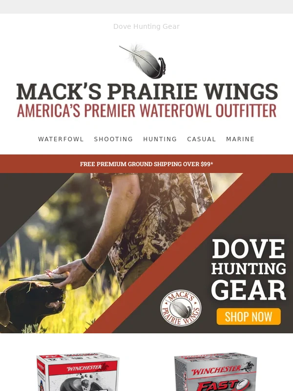 Macks Prairie Wings - Gear up for Dove Season at Mack's Prairie Wings!