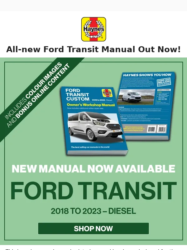Haynes - ? Here’s The Next All-New Haynes Manual!