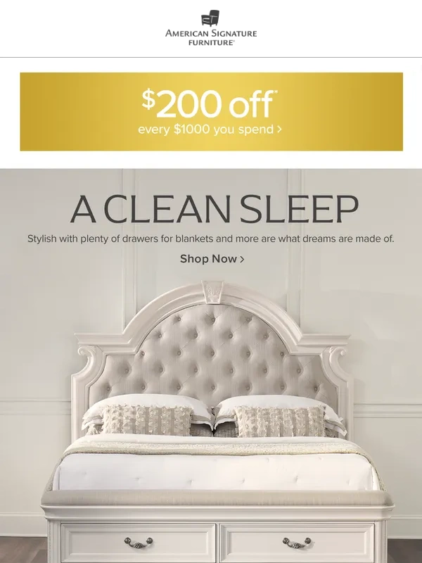 American Signature Furniture - Bedroom storage dilemmas,solved. ✅