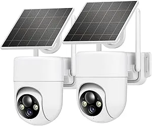 2-Pack 2K Solar Security Cameras