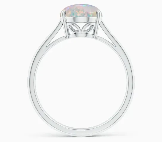 Oval Solitaire Opal Cocktail Ring