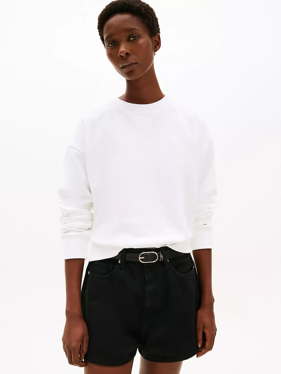 Tommy Hilfiger Women's Crewneck Sweatshirt - White - L