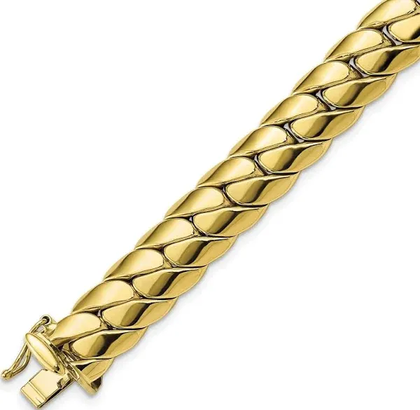 Reeds Men's Yellow Gold Fancy Link Chain Bracelet