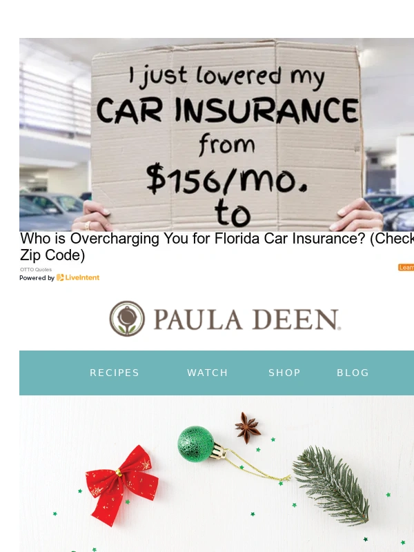 Paula Deen - ? Santa's Specials + Sparkling Savings!