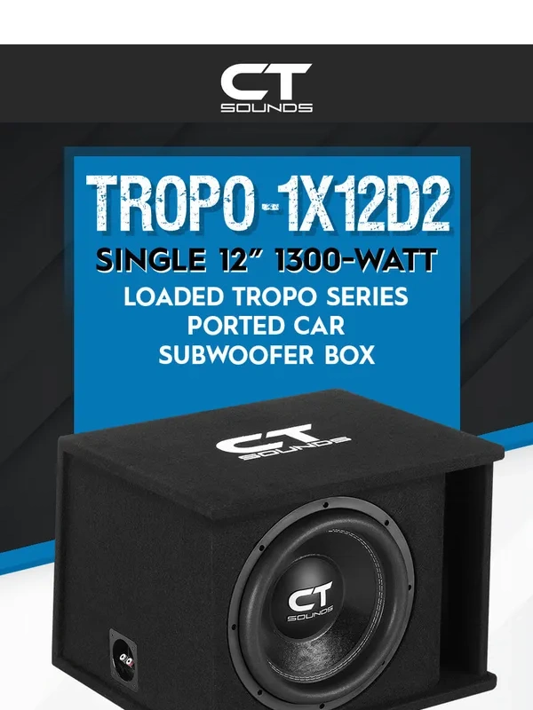 CT Sounds - Get Loud for Less: TROPO-1X12D2 Loaded Enclosure Only $199.99!