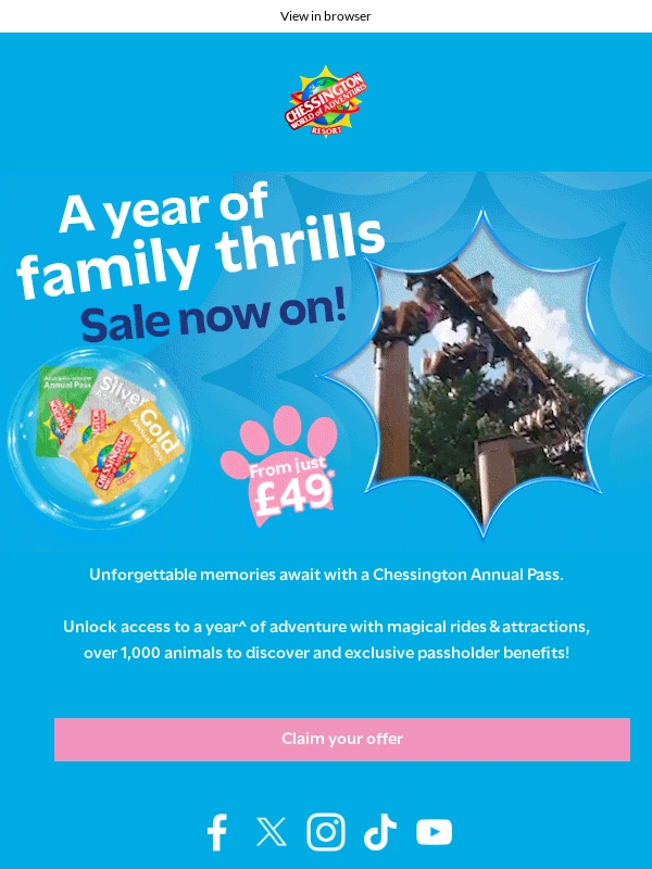 Chessington World of Adventures Resort - Unlock a year of unforgettable fun!