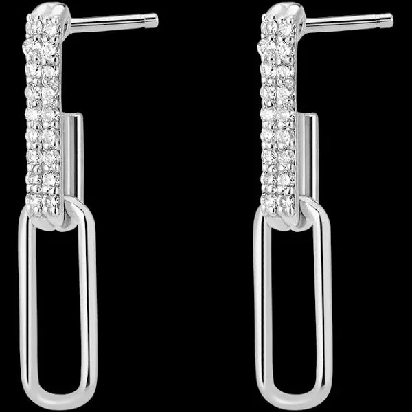 Regard d'orient Drop Earrings in 9 Carat White Gold with Diamonds