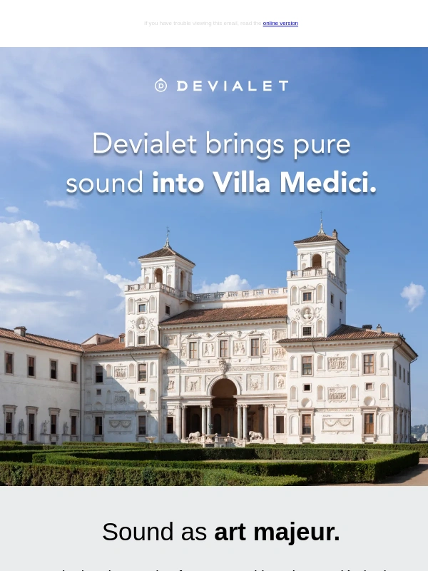 Devialet - Devialet x Villa Medici,in Unison for Excellence