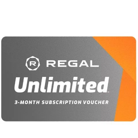 3-Month Regal Unlimited Movie Pass Subscription- Valid at Various Theatres Nationwide (23% Off)