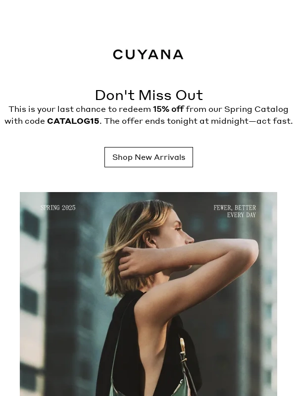 Cuyana - Final Hours: 15% Off Ends at Midnight